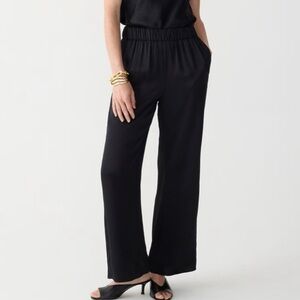 J. Crew Astrid satin wide-leg pant in luster crepe size 10